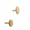 Arne Lykke Portemanteaux Et Patères Patère Bouton (lot De 2) Bois Clair