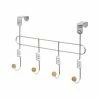 Compactor Portemanteaux Et Patères Patère De Porte 4 Crochets L33cm -Meubles d'appoint Soldes patere de porte 4 crochets l33cm