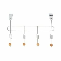 Compactor Portemanteaux Et Patères Patère De Porte 4 Crochets L33cm -Meubles d'appoint Soldes patere de porte 4 crochets l33cm 5