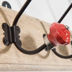 Produits populaires -Meubles d'appoint Soldes patere en manguier 4 crochets en metal et ceramique 1000 11 9 150274 2