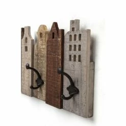 Kare Design Portemanteaux Et Patères Patère Maisons Cinq Crochets En Sapin -Meubles d'appoint Soldes patere maisons cinq crochets en sapin 4