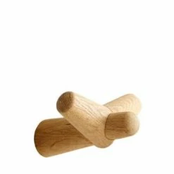 WOUD Portemanteaux Et Patères Patère Nature En Bois De Chêne -Meubles d'appoint Soldes patere nature en bois de chene 5