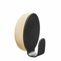 WOUD Portemanteaux Et Patères Patère Grise Et Bois De Chêne -Meubles d'appoint Soldes patere noire et bois de chene 3