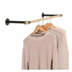 Mob In Valets De Nuits Et Portants Penderie Murale Suspendue Portant Mural Effet Bois Clair