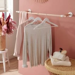 Mob In Valets De Nuits Et Portants Penderie Murale Suspendue Portant Mural En Chêne -Meubles d'appoint Soldes penderie murale suspendue portant mural en chene 1