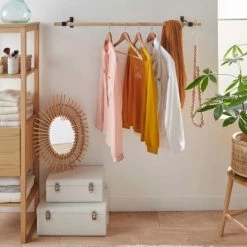 Mob In Valets De Nuits Et Portants Penderie Murale Suspendue Portant Mural En Chêne -Meubles d'appoint Soldes penderie murale suspendue portant mural en chene 10