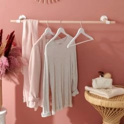 Mob In Valets De Nuits Et Portants Penderie Murale Suspendue Portant Mural En Chêne -Meubles d'appoint Soldes penderie murale suspendue portant mural en chene 2