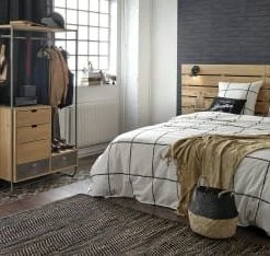 Produits populaires -Meubles d'appoint Soldes portant 4 tiroirs en metal et sapin massif 1000 1 24 196045 5