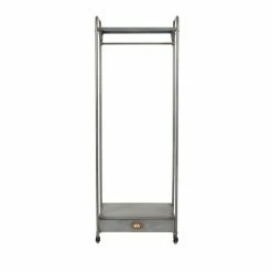 Drawer Valets De Nuits Et Portants Portant à Vêtements Avec Tiroir En Métal Patiné