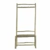 Casatera Meubles D'entrée Et à Chaussures Portant Bois De Teck Jonc De Mer Bois Clair -Meubles d'appoint Soldes portant bois de teck jonc de mer bois clair