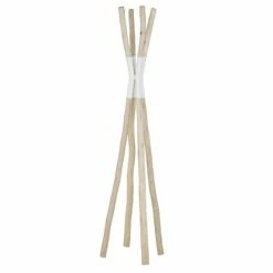 Maisons Du Monde Valets De Nuits Et Portants Portant En Bois D'eucalyptus Beige Et Blanc