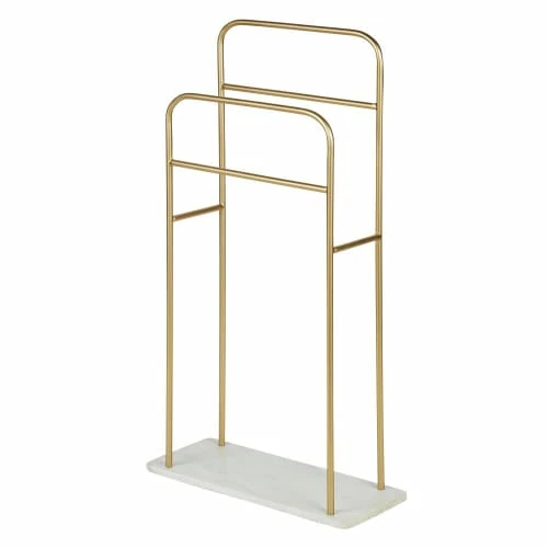 Maisons Du Monde Valets De Nuits Et Portants Portant En Métal Doré Et En Marbre Blanc 4 Maisons Du Monde Valets De Nuits Et Portants Portant En Métal Doré Et En Marbre Blanc – Image 2