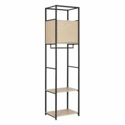 Mob In Valets De Nuits Et Portants Portant Vêtements Fermé Bois Et Métal Noir L50 X H200 Cm -Meubles d'appoint Soldes portant vetements ferme bois et metal noir l50 x h200 cm 2