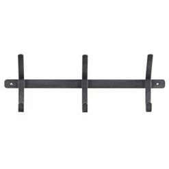 Woood Valets De Nuits Et Portants Porte Manteau 3 Crochets En Métal Noir -Meubles d'appoint Soldes porte manteau 3 crochets en metal noir 2