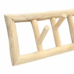 Bazar Bizar Portemanteaux Et Patères Porte Manteau En Bois De Teck Naturel -Meubles d'appoint Soldes porte manteau en bois de teck naturel 10