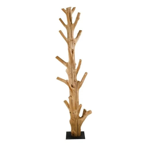 Zago Portemanteaux Et Patères Porte-manteau En Bois Recyclé Foncé De Mangrove -Meubles d'appoint Soldes porte manteau en bois recycle fonce de mangrove