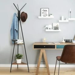 RED DECO Portemanteaux Et Patères Porte Manteau Médium MDF Marron H179cm -Meubles d'appoint Soldes porte manteau medium mdf marron h179cm 3