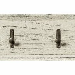 MOYCOR Portemanteaux Et Patères Porte-manteau Mural En Bois Blanc L85 -Meubles d'appoint Soldes porte manteau mural en bois blanc l85 2
