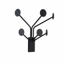Present Time Portemanteaux Et Patères Porte-manteau Mural En Fer Avec 6 Crochets H. 27 Cm Noir -Meubles d'appoint Soldes porte manteau mural en fer avec 6 crochets h 27 cm noir 2