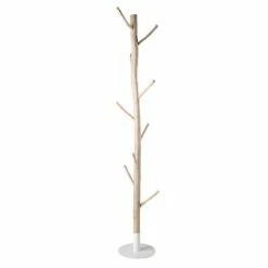 Maisons Du Monde Portemanteaux Et Patères Porte-manteau Tronc D'arbre En Eucalyptus Et Métal Blanc