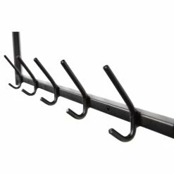 Woood Portemanteaux Et Patères Porte-manteaux 5 Crochets En Métal Noir -Meubles d'appoint Soldes porte manteaux 5 crochets en metal noir 8