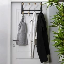 The Home Deco Factory Portemanteaux Et Patères Porte-manteaux à Suspendre Noir -Meubles d'appoint Soldes porte manteaux a suspendre noir 1