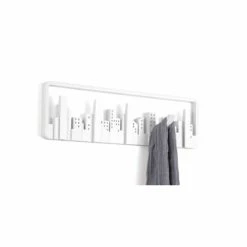 Umbra Portemanteaux Et Patères Porte Manteaux Skyline Bois Blanc -Meubles d'appoint Soldes porte manteaux skyline bois blanc 2