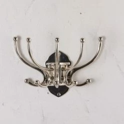 Produits populaires -Meubles d'appoint Soldes portemanteau 5 crochets en metal argente 1