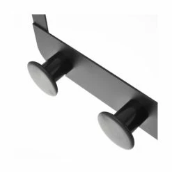 Wadiga Portemanteaux Et Patères Portemanteau De Porte 4 Crochets En Métal Et ABS Noir 35x8,5x20cm -Meubles d'appoint Soldes portemanteau de porte 4 crochets en metal et abs noir 35x8 5x20cm 3