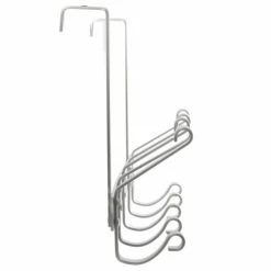 Wadiga Portemanteaux Et Patères Portemanteau De Porte En Métal Chromé 5 Crochets -Meubles d'appoint Soldes portemanteau de porte en metal chrome 5 crochets 2