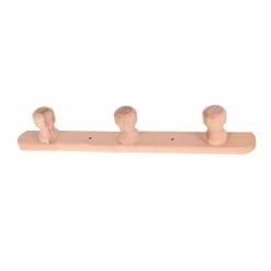 Wadiga Portemanteaux Et Patères Portemanteau Mural 3 Accroches Bambou - 37x4.5x6cm