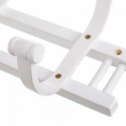 Wadiga Portemanteaux Et Patères Portemanteau Mural En Bois Blanc -Meubles d'appoint Soldes portemanteau mural en bois blanc 1