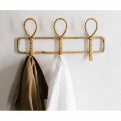 Wadiga Portemanteaux Et Patères Portemanteau Mural En Rotin -Meubles d'appoint Soldes portemanteau mural en rotin 3