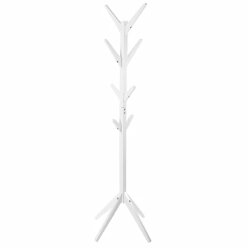 Five Simply Smart Portemanteaux Et Patères Portemanteau Sur Pied Arbre Bois Blanc - 62x62x173cm -Meubles d'appoint Soldes portemanteau sur pied arbre bois blanc