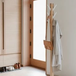 Umbra Portemanteaux Et Patères Portemanteau Sur Pied En Bois, 9 Crochets, Naturel -Meubles d'appoint Soldes portemanteau sur pied en bois 9 crochets naturel 3