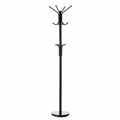 Wadiga Portemanteaux Et Patères Portemanteau Sur Pied Métal Noir 12 Accroches H178cm
