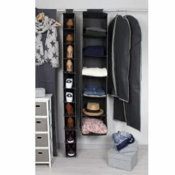 Produits populaires -Meubles d'appoint Soldes rack chaussures en intisse 10 cases gris 1