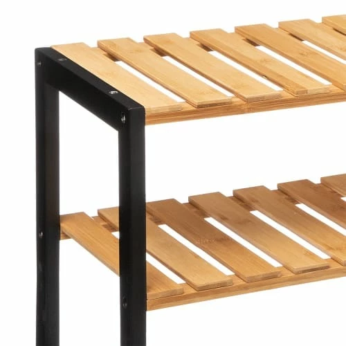 Five Simply Smart Meubles D'entrée Et à Chaussures Range Chaussures Empilable 6 Paires Bambou 4 Five Simply Smart Meubles D'entrée Et à Chaussures Range Chaussures Empilable 6 Paires Bambou – Image 2