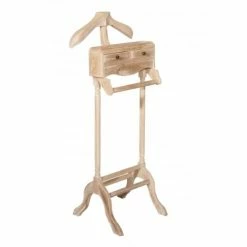 Produits populaires 11 MACABANE Valets De Nuits Et Portants Valet De Chambre En Teck Blanchi