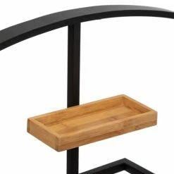 Five Simply Smart Valets De Nuits Et Portants Valet De Nuit Métal Noir Et Bambou - 40.5x22x114.5cm -Meubles d'appoint Soldes valet de nuit metal noir et bambou 40 5x22x114 5cm 2