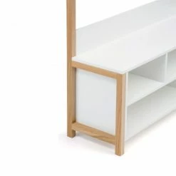 Woodman Meubles D'entrée Et à Chaussures Vestiaire D'entrée Bois Et Blanc -Meubles d'appoint Soldes vestiaire d entree bois et blanc 3