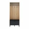 Baita Meubles D'entrée Et à Chaussures Vestiaire D'entrée Effet Chêne Et Gris H185cm Bois Clair Et Gris -Meubles d'appoint Soldes vestiaire d entree effet chene et gris h185cm bois clair et gris