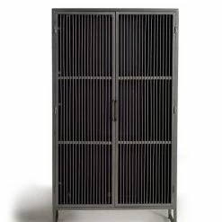 GINER Y COLOMER Meubles D'entrée Et à Chaussures Vitrine En Bois D'acacia Et Métal.